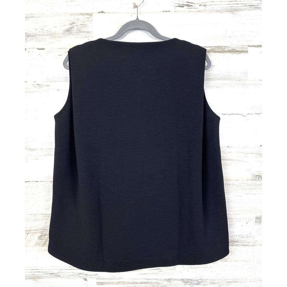 Club Monaco Womens L Black Sleeveless Crew Neck Pullover Workwear Dress Top - Picture 2 of 5